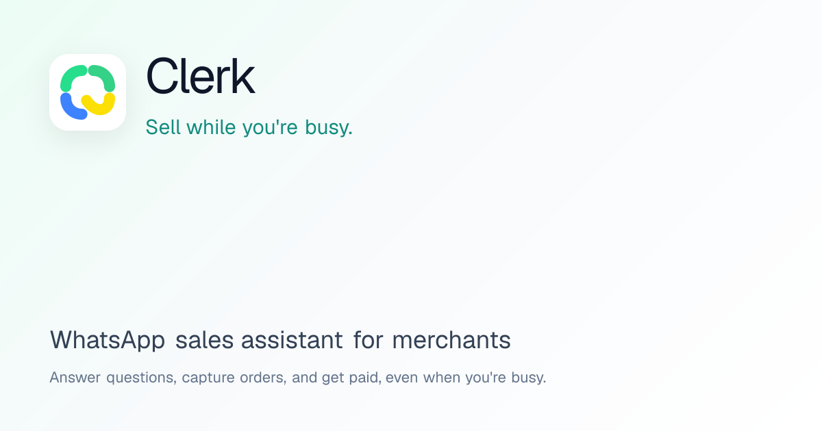 Clerk Commerce logo